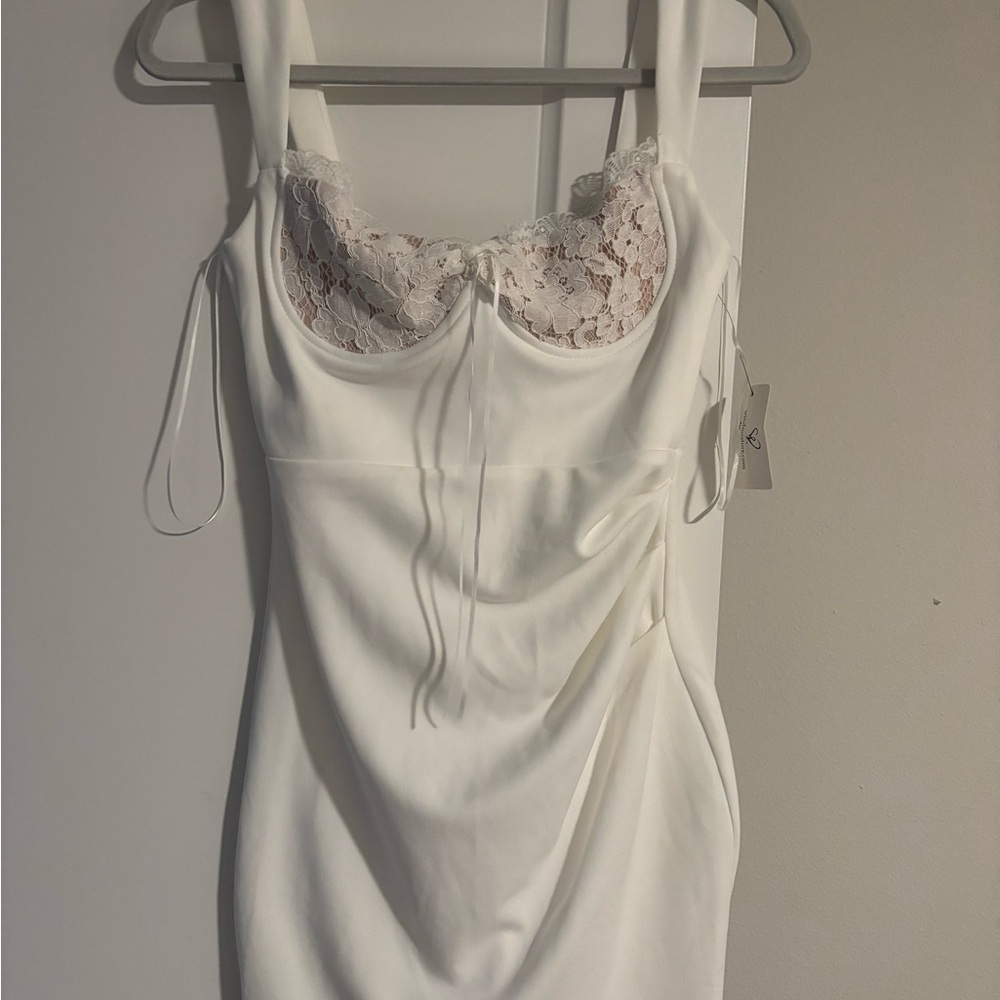 Windsor White Lace Mini Dress